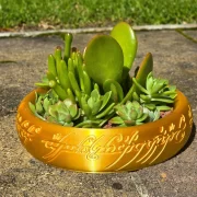 One Ring Succulent Planter Decor, One Ring Cacti & Bonsai Planter & Catchall, Unique Ring Jar for Cacti, Bonsai & Decor, Inspired by The Legendary Ring, Gift for The Ring Fans